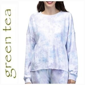 GreenTea | Midi Tie dye drop shoulder sweatshirt